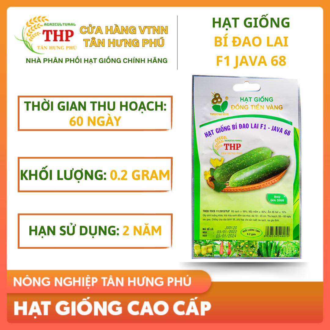 Hạt giống Bí Đao Lai F1 Java 68 | Hạt Giống | gói 2 gr