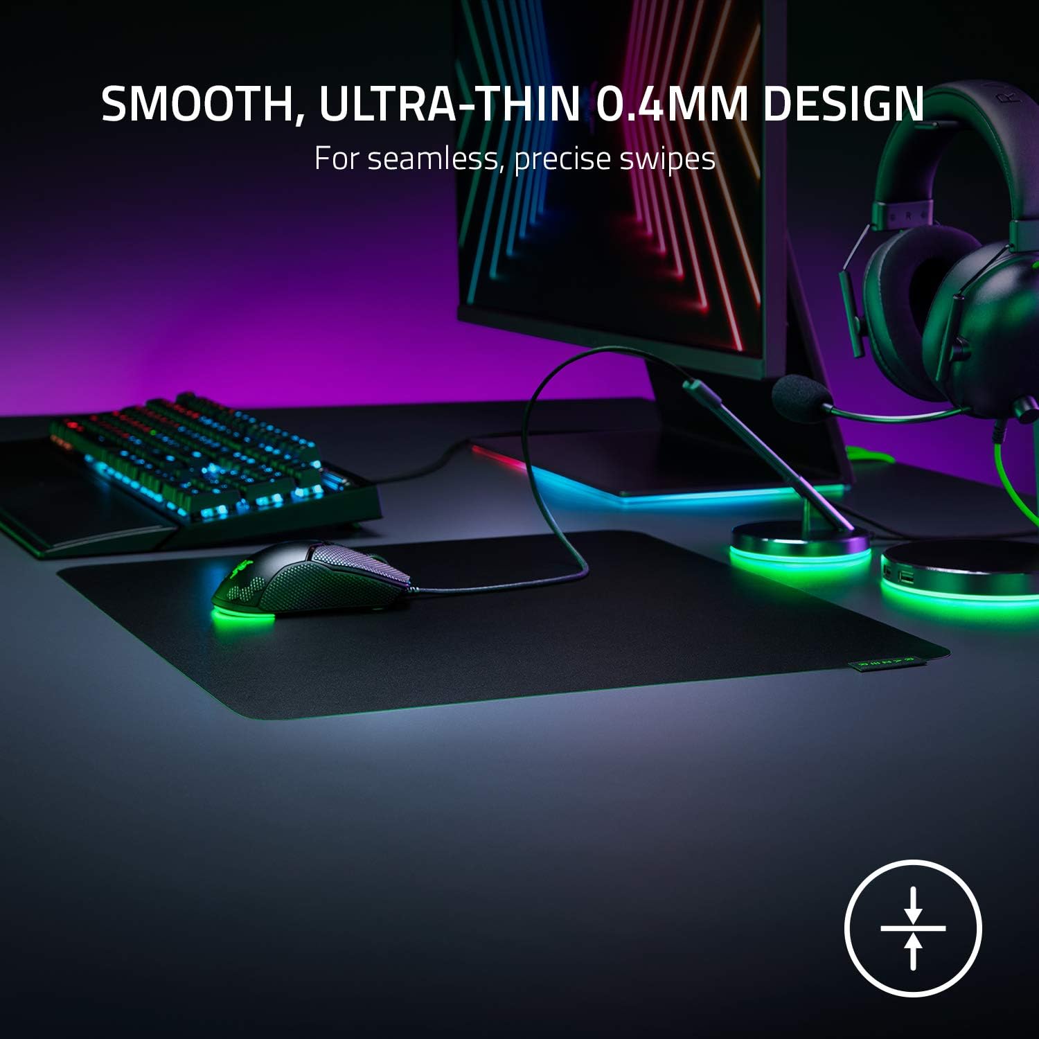 Razer Sphex V3 Bàn di chuột chơi game siêu mỏng- Hàng nhập khẩu