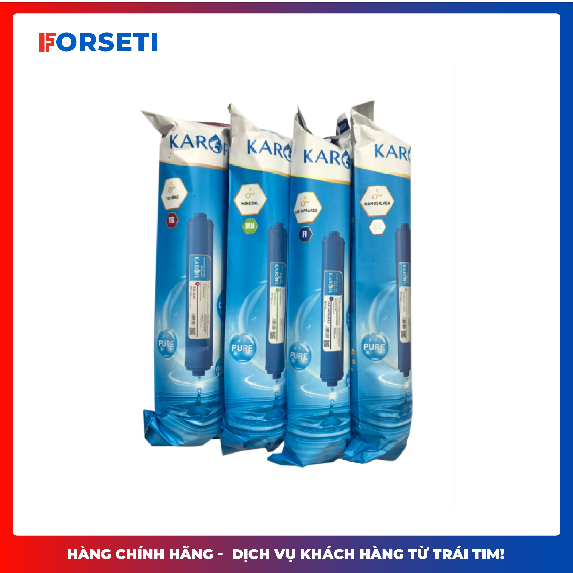 Combo 4 lõi chức năng Karofi (T33, Min, Far, Nano) - Hàng chính hãng