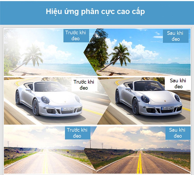 Bộ kính mắt thời trang dành cho nam tích hợp chống lóa, chống bụi, chống tia UV cao cấp (Tặng móc khóa tô vít vặn kính đa năng 3in1)