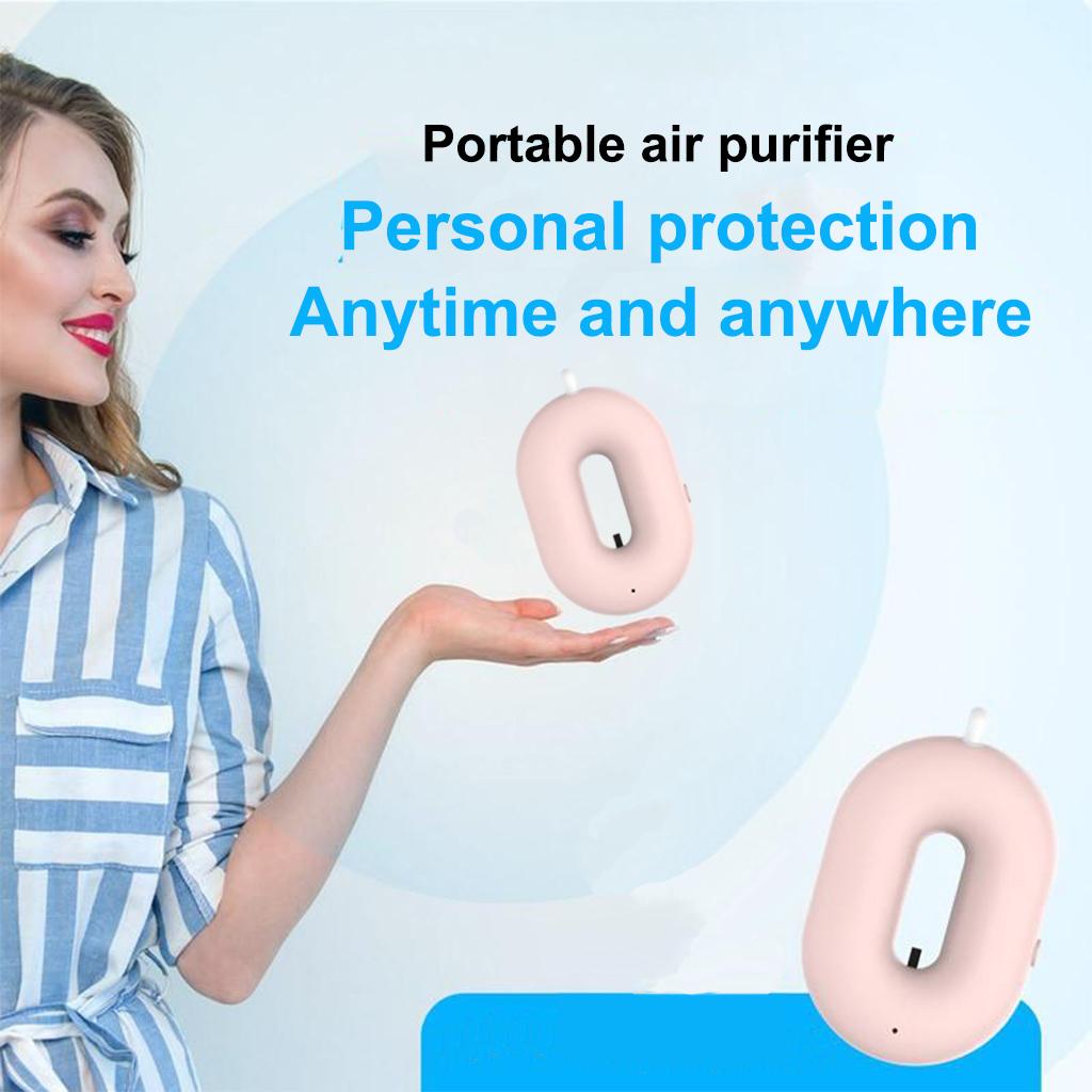 Air Purifier Ion Generator Necklace Wearable USB Odor Smoke Remover