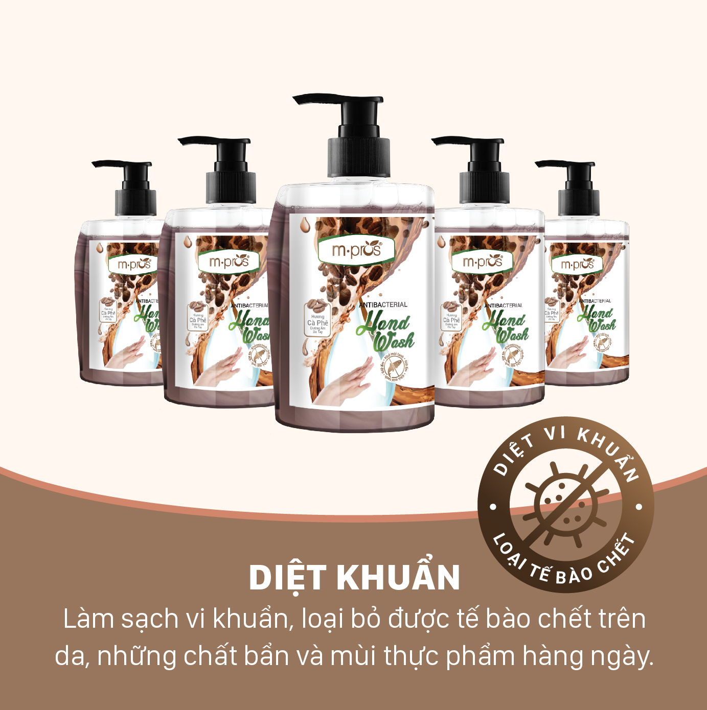 Nước Rửa Tay Diệt Khuẩn - Cà Phê