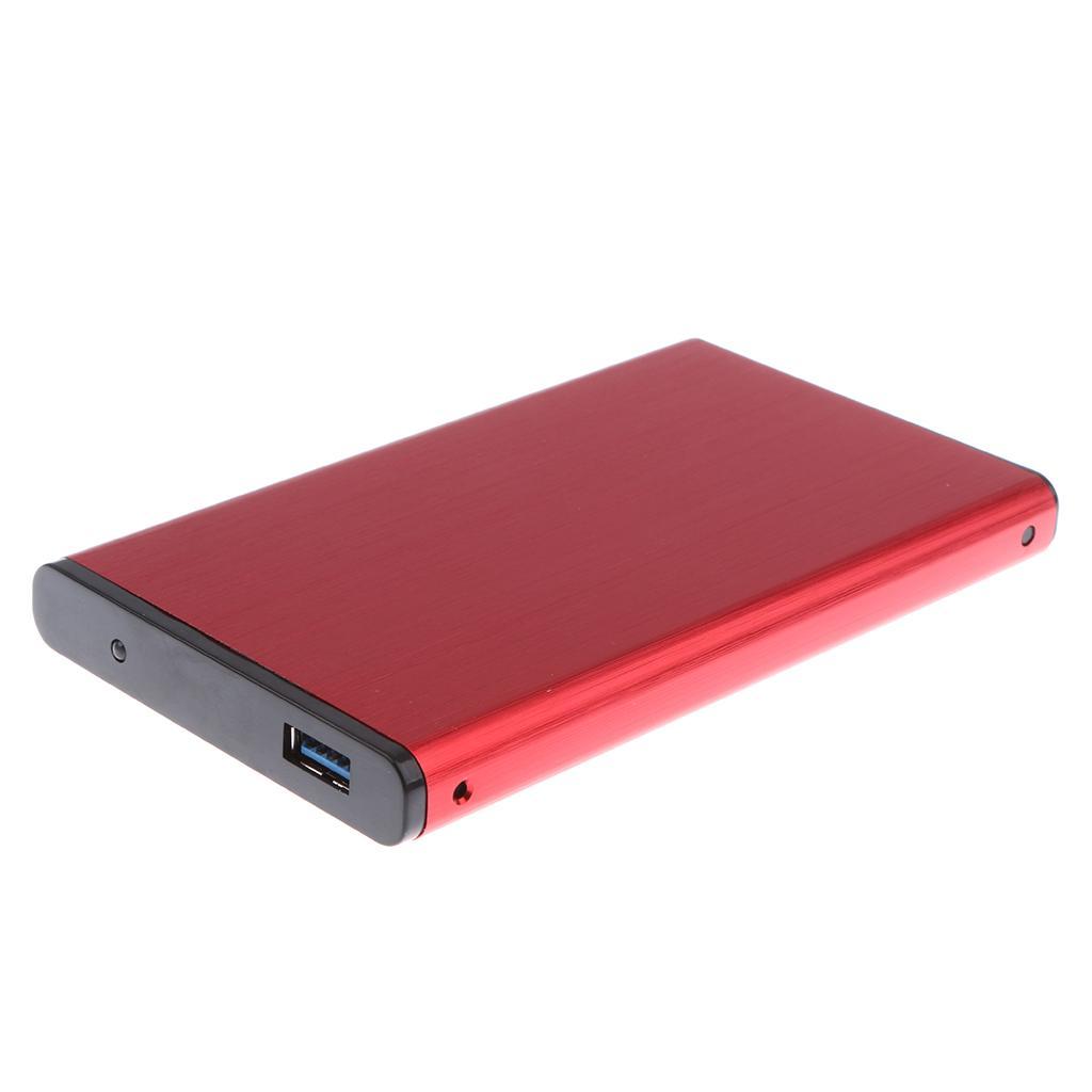 USB3.0 SSD SATA External 2.5" Hard Disk Storage Box Enclosure Case Red