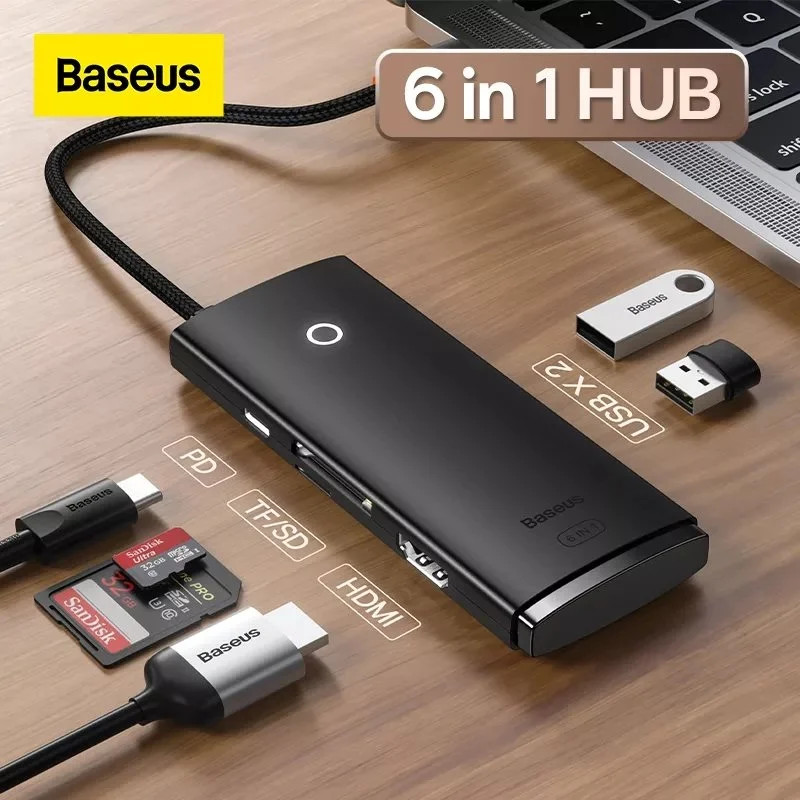 Hub Mở Rộng Kết Nối Baseus Lite Series HUB Docking Station - hàng chính hãng