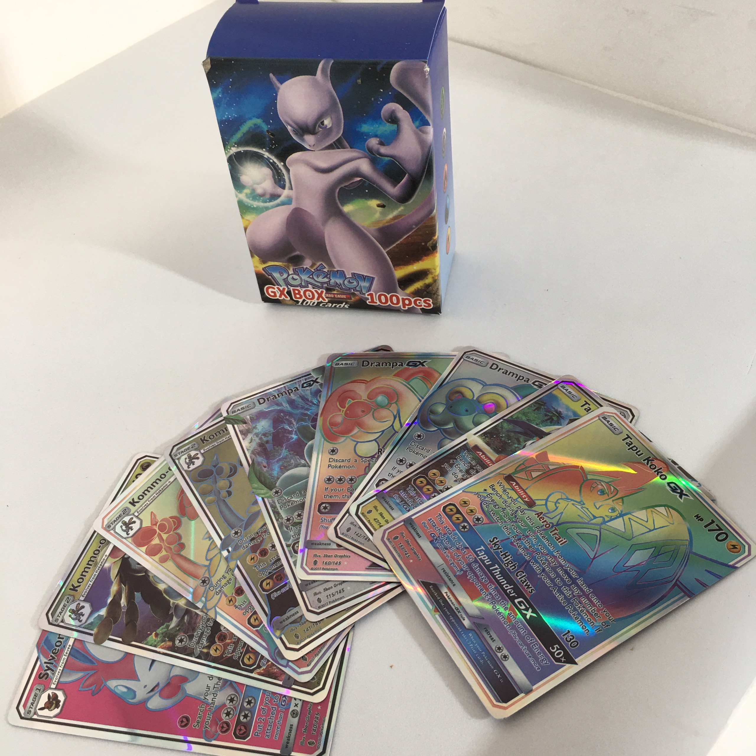 Bộ Thẻ Bài Pokemon Ultrasun100H 100 Thẻ（59EX+20MEGA+20GX+1 Energy GX MEGA EX Chơi Đối Kháng New Đẹp