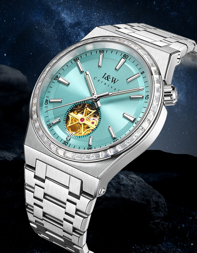 Đồng hồ nam chính hãng IW Carnival IW761G-1 ,kính sapphire,chống xước,chống nước 50m,Bh 24 tháng,máy cơ (automatic)