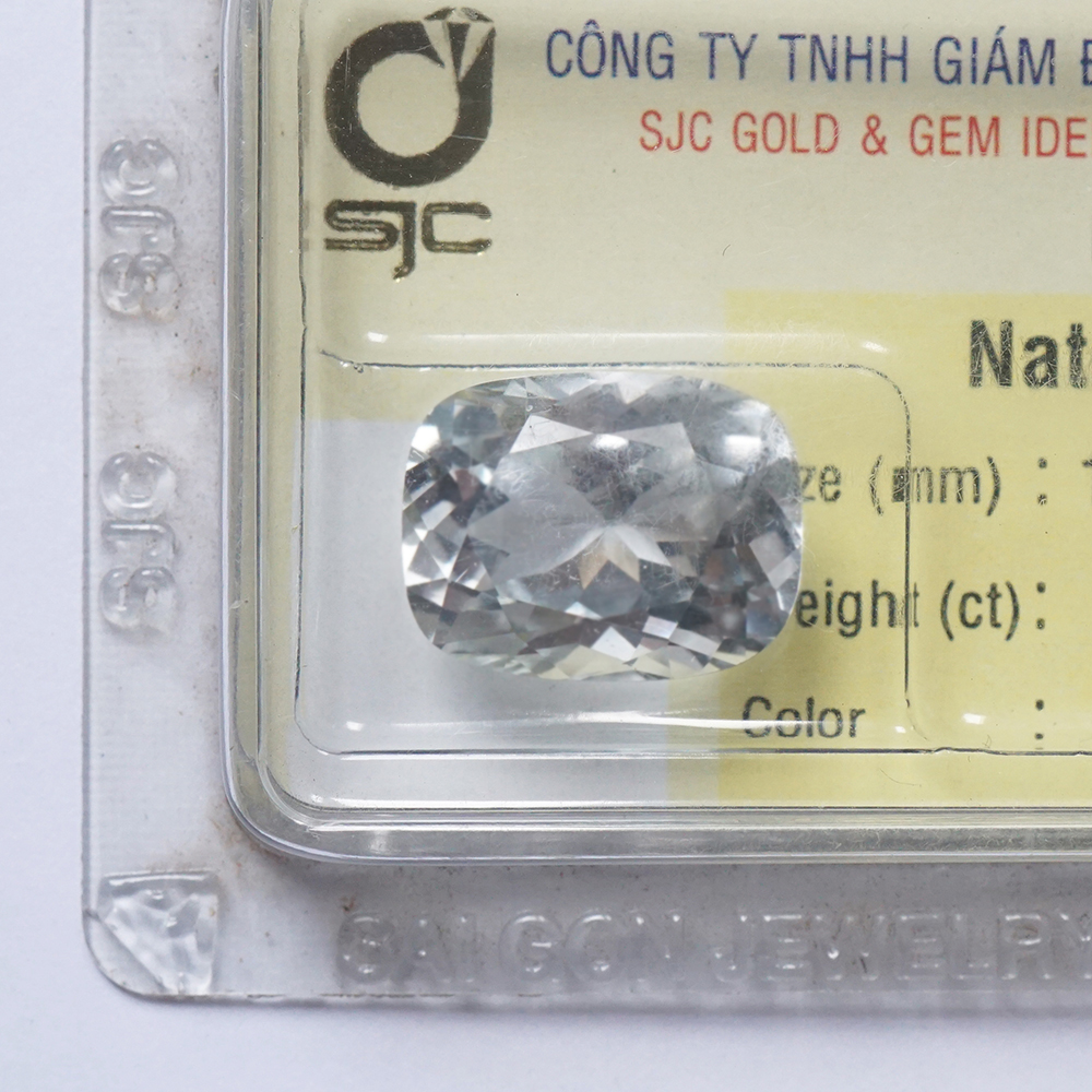 Mặt Đá Quý Topaz Trắng Tự Nhiên Mài Giác Chữ Nhật