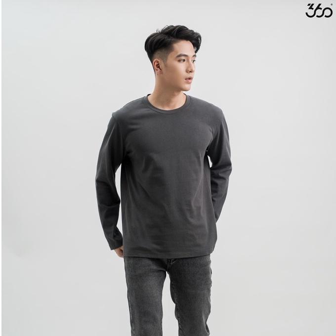 Áo thun dài tay thương hiệu thời trang nam 360 Boutique chất liệu 100% cotton dễ phối đồ- Made in Vietnam