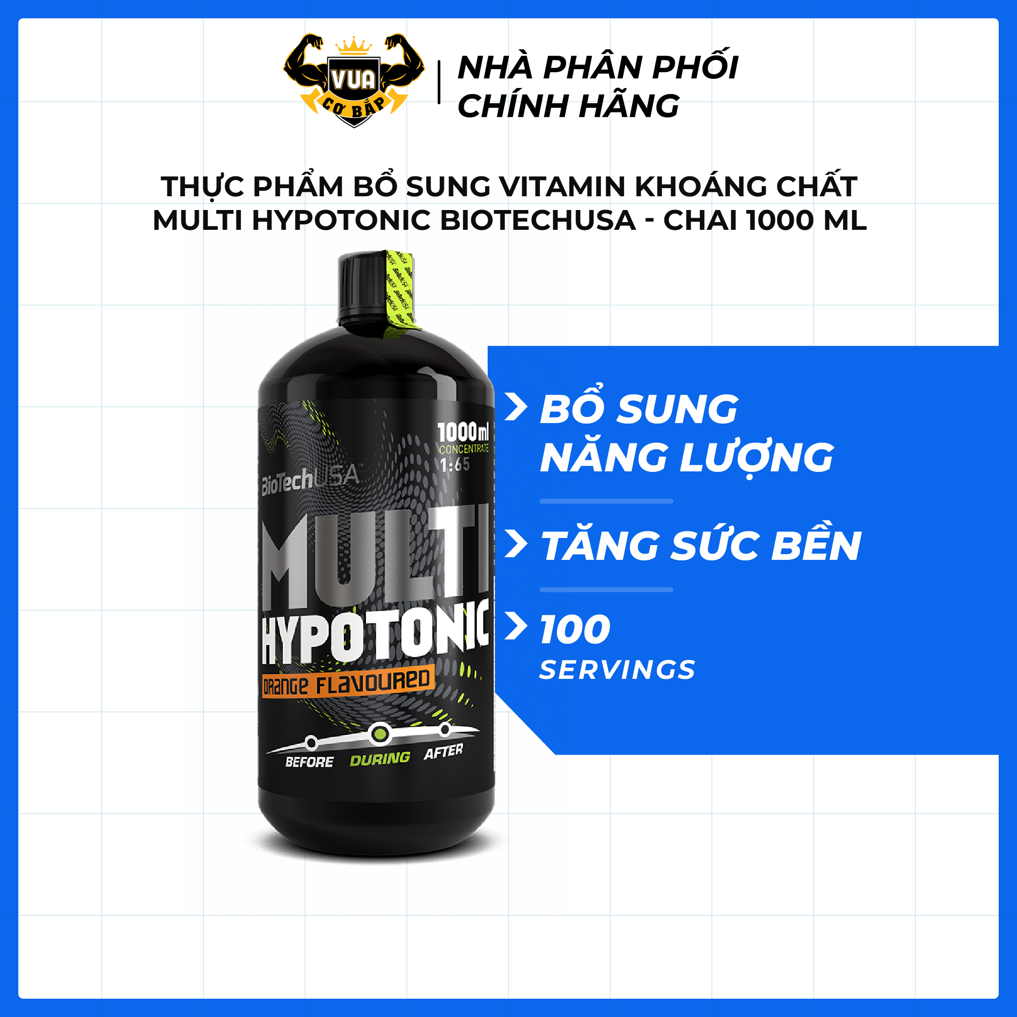 Thực Phẩm Bổ Sung Năng Lượng Vitamin Khoáng Chất Multi Hypotonic BiotechUSA