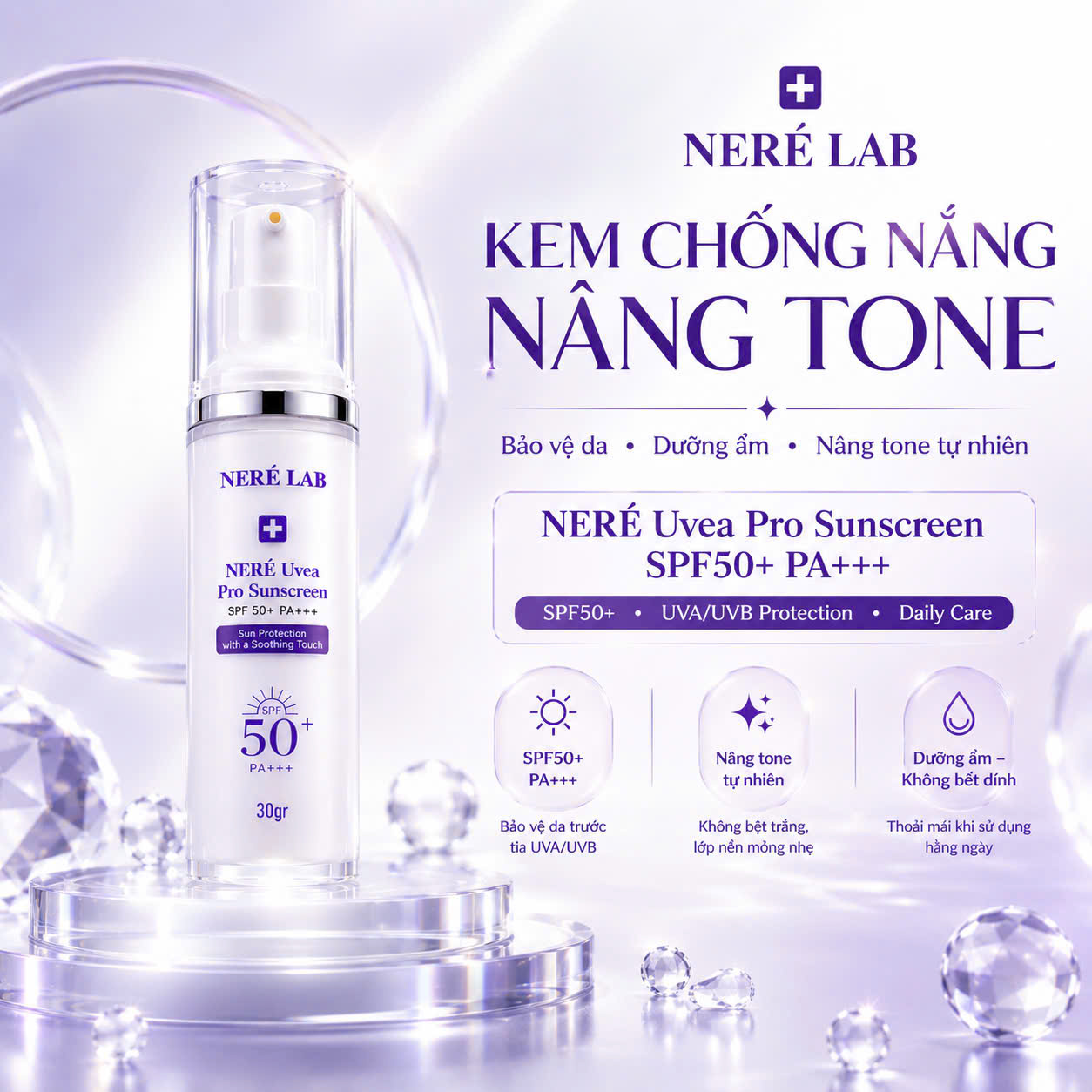 Kem Chống Nắng Neré Uvea Pro Sunscreen SPF50+ PA+++
