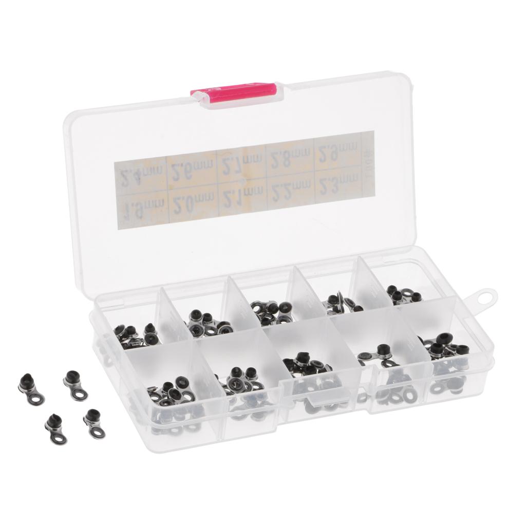 100Pcs/box Fishing Rod Guides Building Fishing Rod Eye Ring Rod Repair Kit