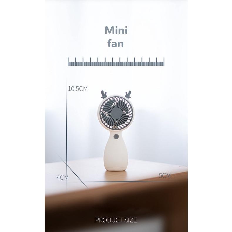 Quạt cầm tay Jiashi mini sạc USB không ồn gió mạnh cho sinh viên dễ mang theo Hàng nhập khẩu