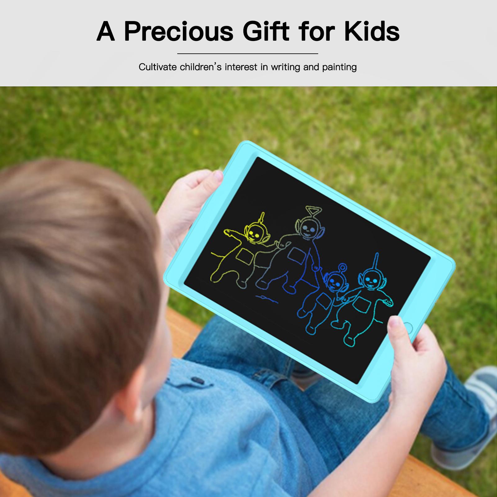 LCD Writing Tablet 10.5 Inch Doodle Drawing Pad Handwriting Colorful Board with Magnetic Stylus for Toddler Kids Office