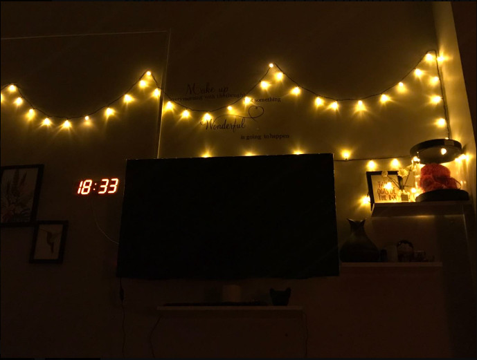 Dây đèn Led Trang trí Bi bọt nước nhỏ bóng không nháy - màu vàng ấm
