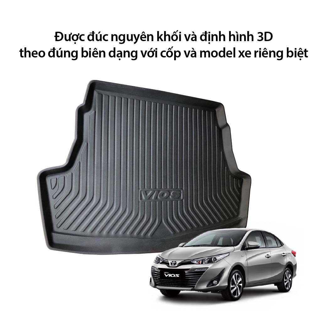 Lót cốp nhựa dành cho xe Toyota Vios - Hàng Chính Hãng