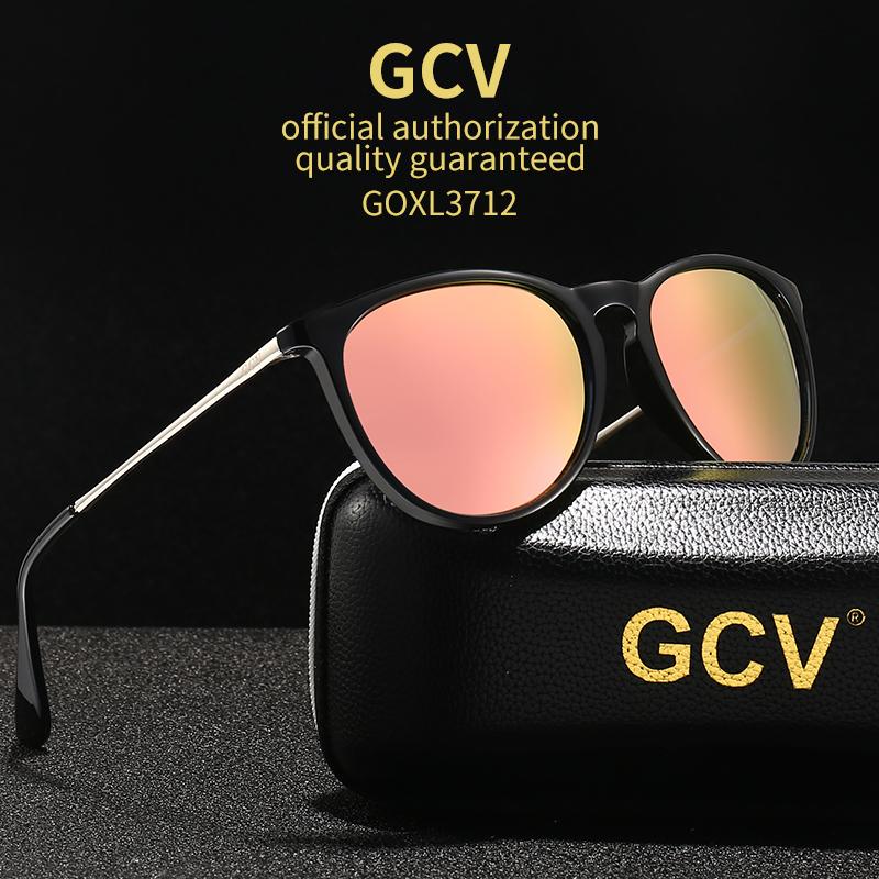 GCV Mới Tròn Thời Trang Kính Mát Phân Cực Nữ Cổ Điển Retro Kính Chống Nắng Cho Nam Lái Xe Unisex UV400 Lentes De Sol