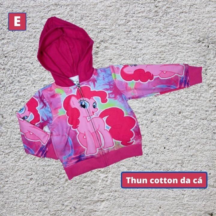 Áo khoác bé gái hình ngựa Pony từ 11-43kg - Áo lạnh nữ - PONY - Thun cotton da cá in 3D cực chất- Hương Nhiên