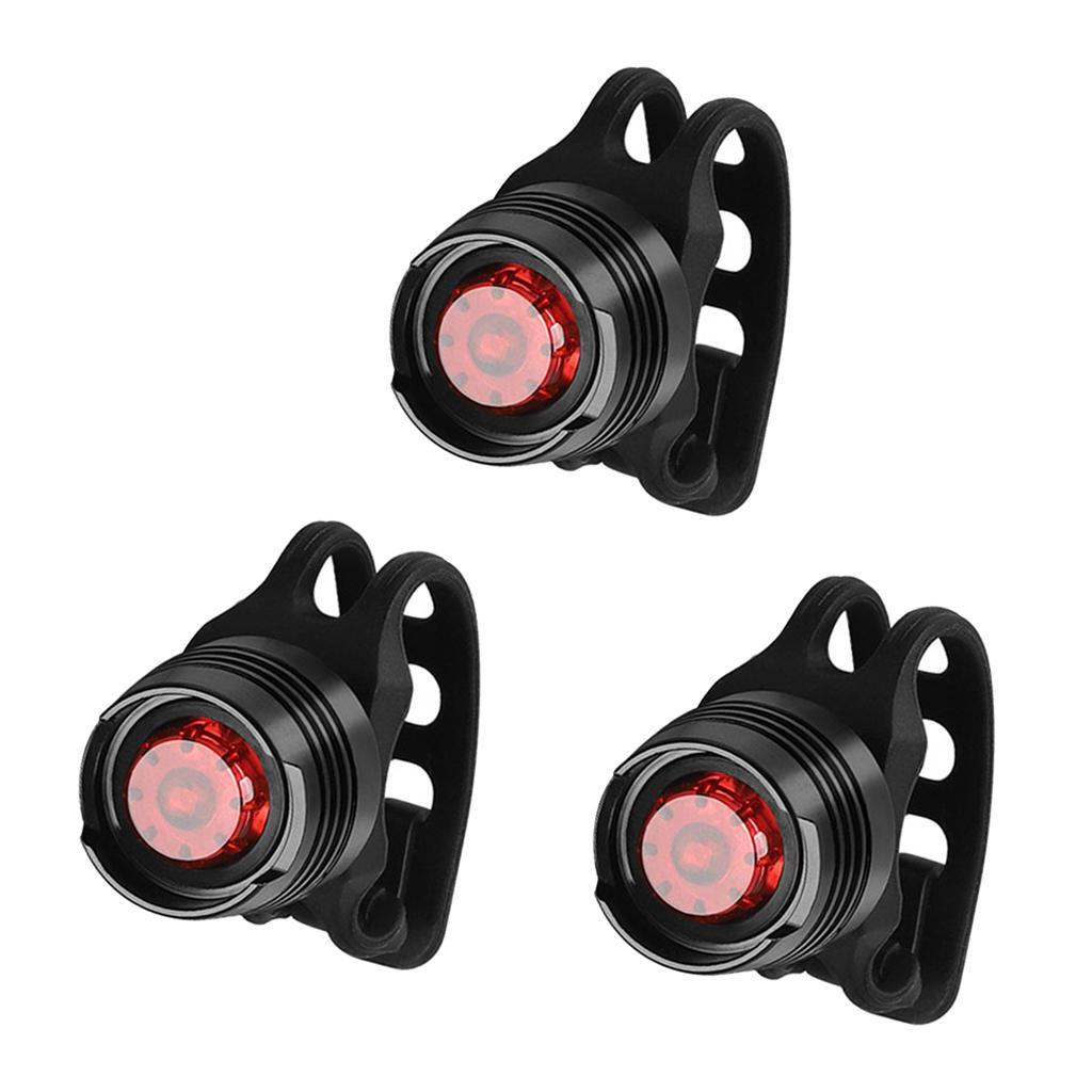 3x Bike Cycling Tail Light Waterproof Bicycle Light With 3 Light Modes