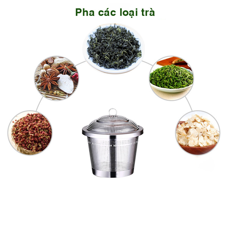 Bộ lọc pha trà đa năng bằng inox 304, hình trụ có nhiều kích cỡ