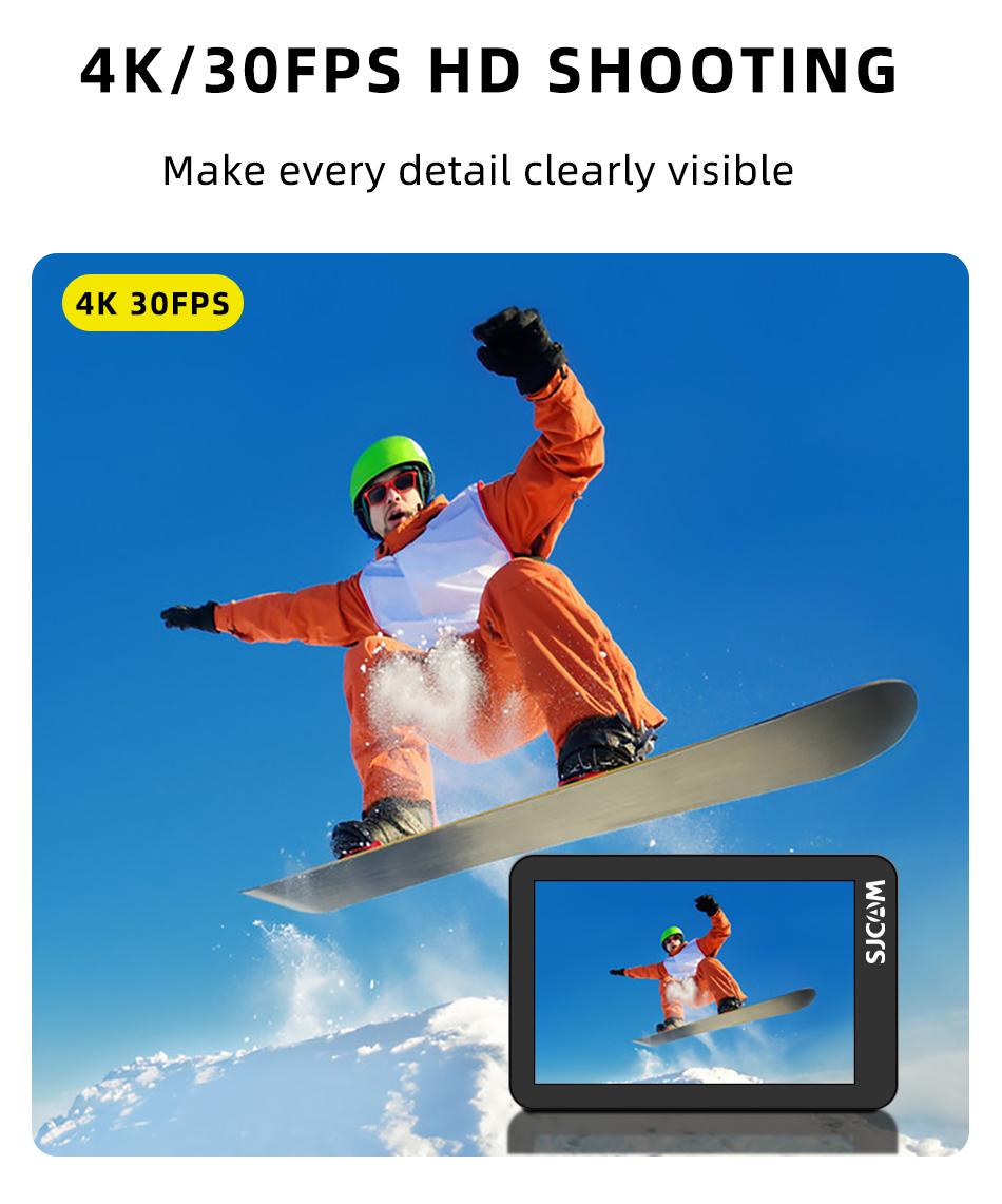 Camera hành động màn hình kép SJCAM SJ8 ban đầu 4K 30fps 20MP Waterproof Wifi Night Vision 2,33 inch Touch Màn hình thể thao máy ảnh thể thao