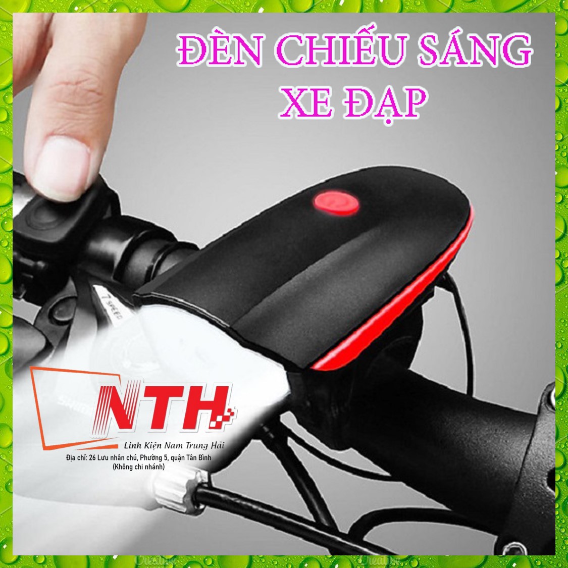 Đèn xe đạp thể thao siêu sáng chống nước