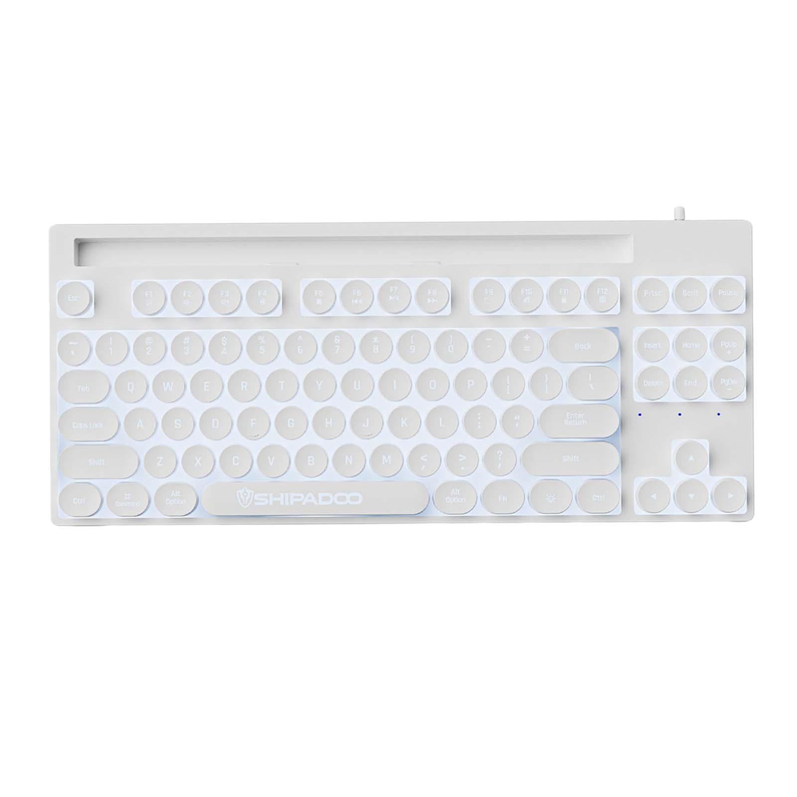 Mechanical Gaming Keyboard Rainbow Backlit for Gamer Office Worker Desktop