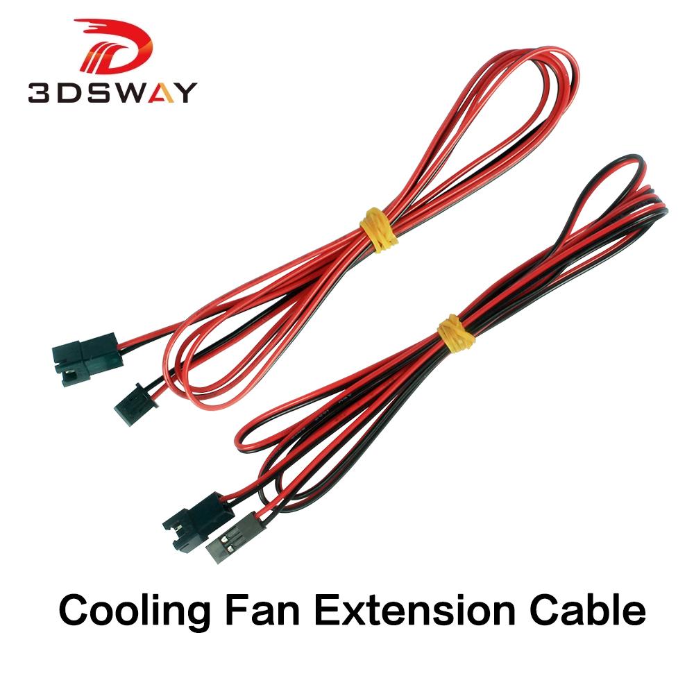 Cáp mở rộng 3DWay 3D Máy in làm mát Cáp 2Pin XH2.54 Dòng kết nối kéo dài dây nữ sang nam 1m 2 mét