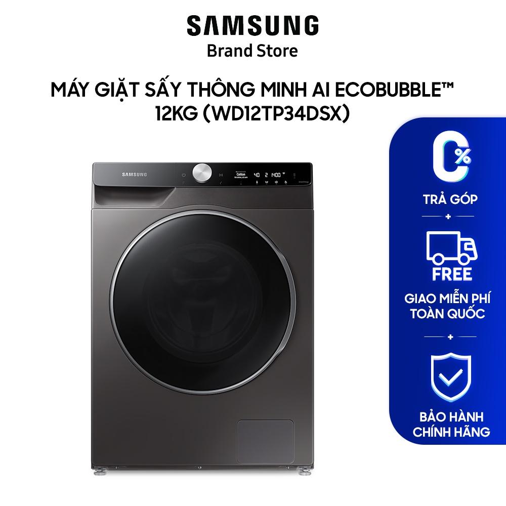 Máy giặt sấy thông minh Samsung AI EcoBubble 12kg (WD12TP34DSX) - Hàng chính hãng