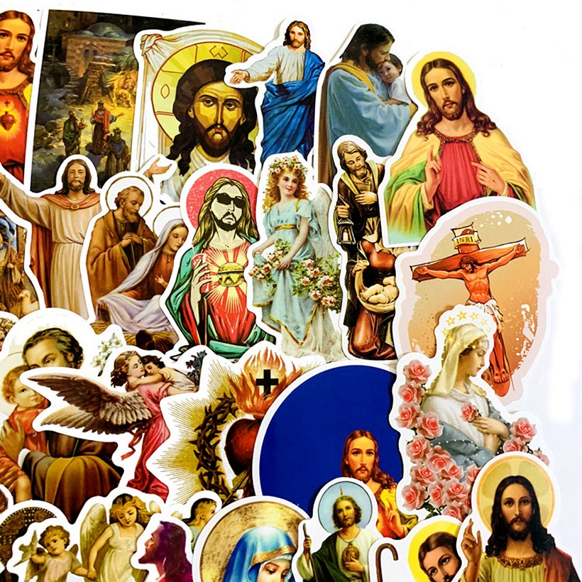 Sticker 68 miếng hình dán Chúa Jesus - hàng nhập khẩu