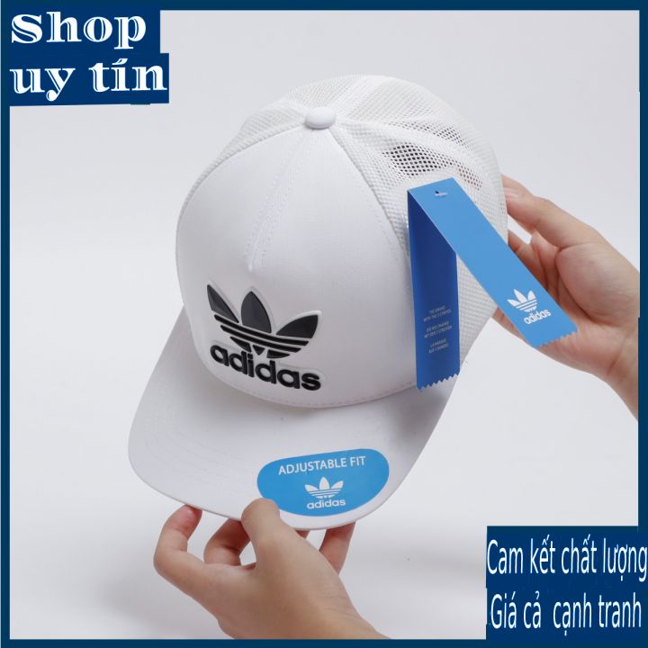Freeship - MŨ/NÓN KẾT LƯỠI TRAI LOGO 3 LÁ CAO SU BÍT ĐUÔI CÁ TÍNH THỜI TRANG NAM NỮ CAO CẤP - màu đen/trắng/xám