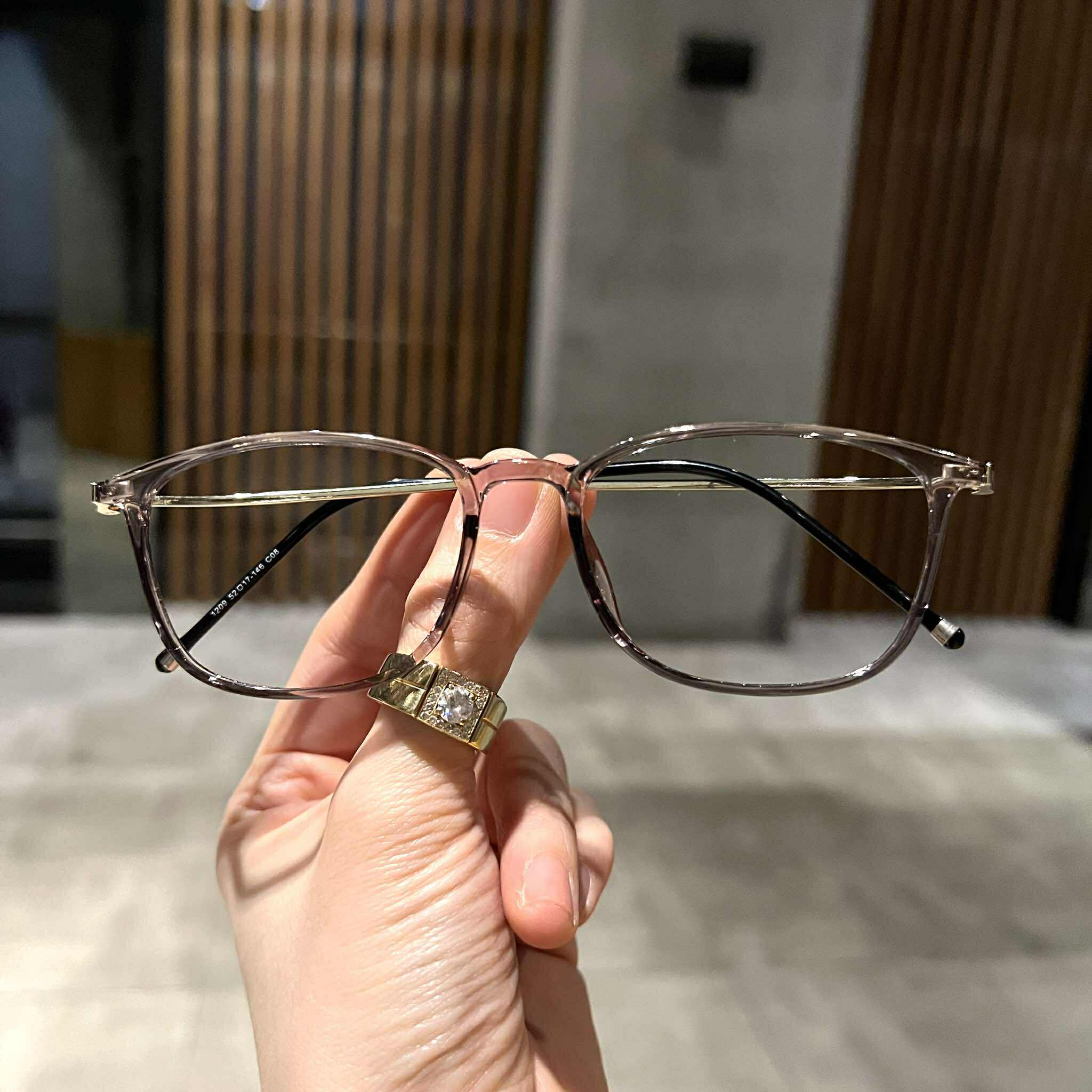 Kính Mắt bầu form nhỏ gọng kim loại tăm nhẹ cao cấp cho nam nữ