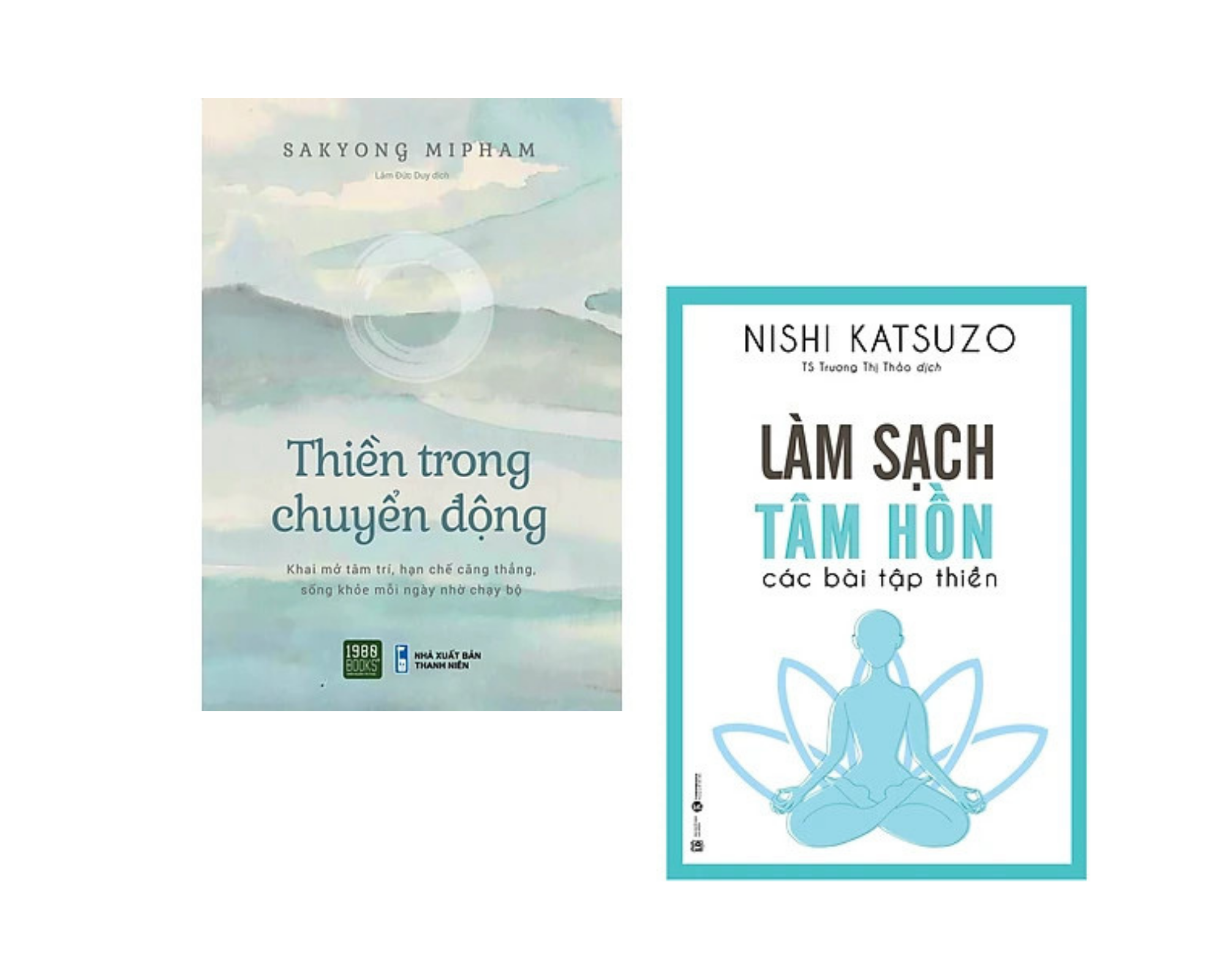 Combo 2 Cuốn Sức Khỏe Tinh Thần: Thiền Trong Chuyển Động + Làm Sạch Tâm Hồn - Các Bài Tập Thiền