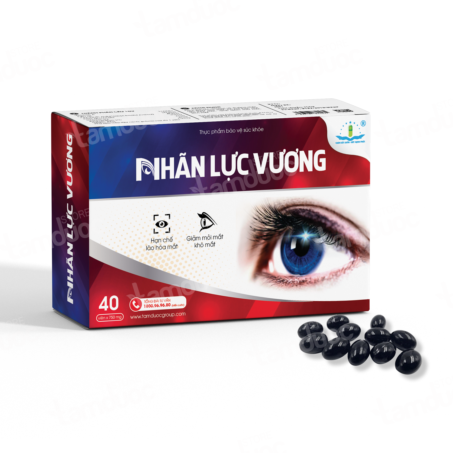 NHÃN LỰC VƯƠNG (Hộp 60 viên) Hỗ Trợ Giảm Khô Mắt, Mỏi Mắt, Thoái Hoá Điểm Vàng, Giúp Sáng Mắt Và Tăng Cường Thị Lực