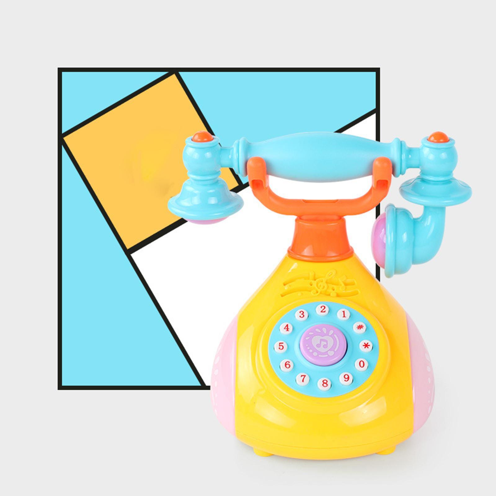 Cartoon Electric Telephone Toy for 1 2 3 Year Old Kids Xmas Gift