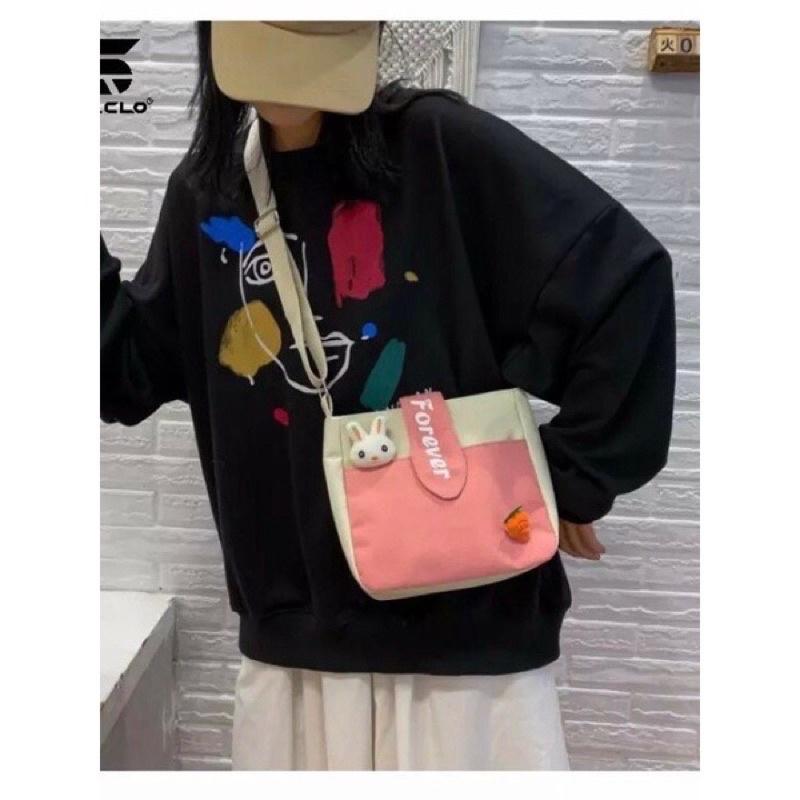 Túi xách đeo chéo nữ mini bag canvas