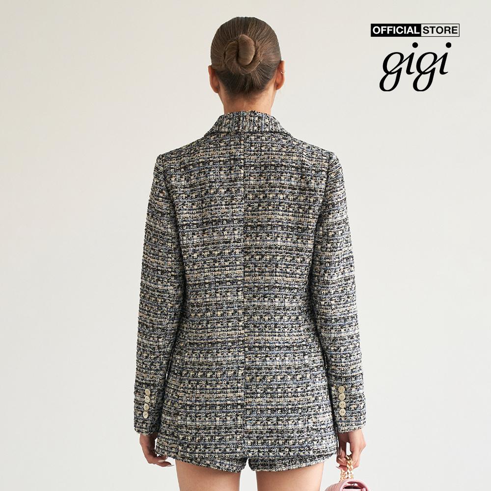 GIGI - Áo blazer nữ dáng dài phối nút cài thời trang G1404O222620