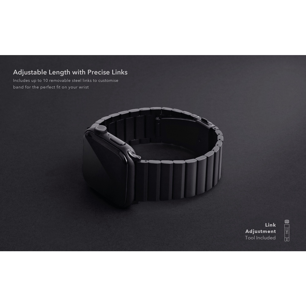 Dây UNIQ Strova Steel Link Band dành cho Apple Watch Series 1~7/ SE 42,44,45mm - Hàng chính hãng