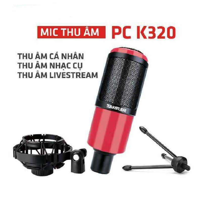 Combo thu âm, livestream souncard icon upod nano, mic PC-320, tai nghe TS 2260 kèm đầy đủ phụ kiện - avstar - hàng chính hãng