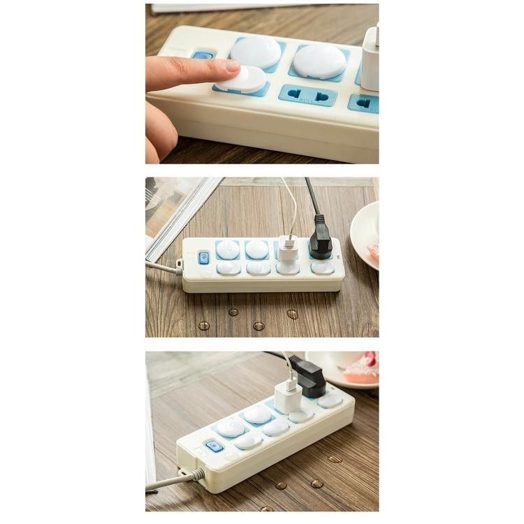 Set 10 nút Bịt Ổ Điện 2 chấu chống giật An Toàn Cho Bé
