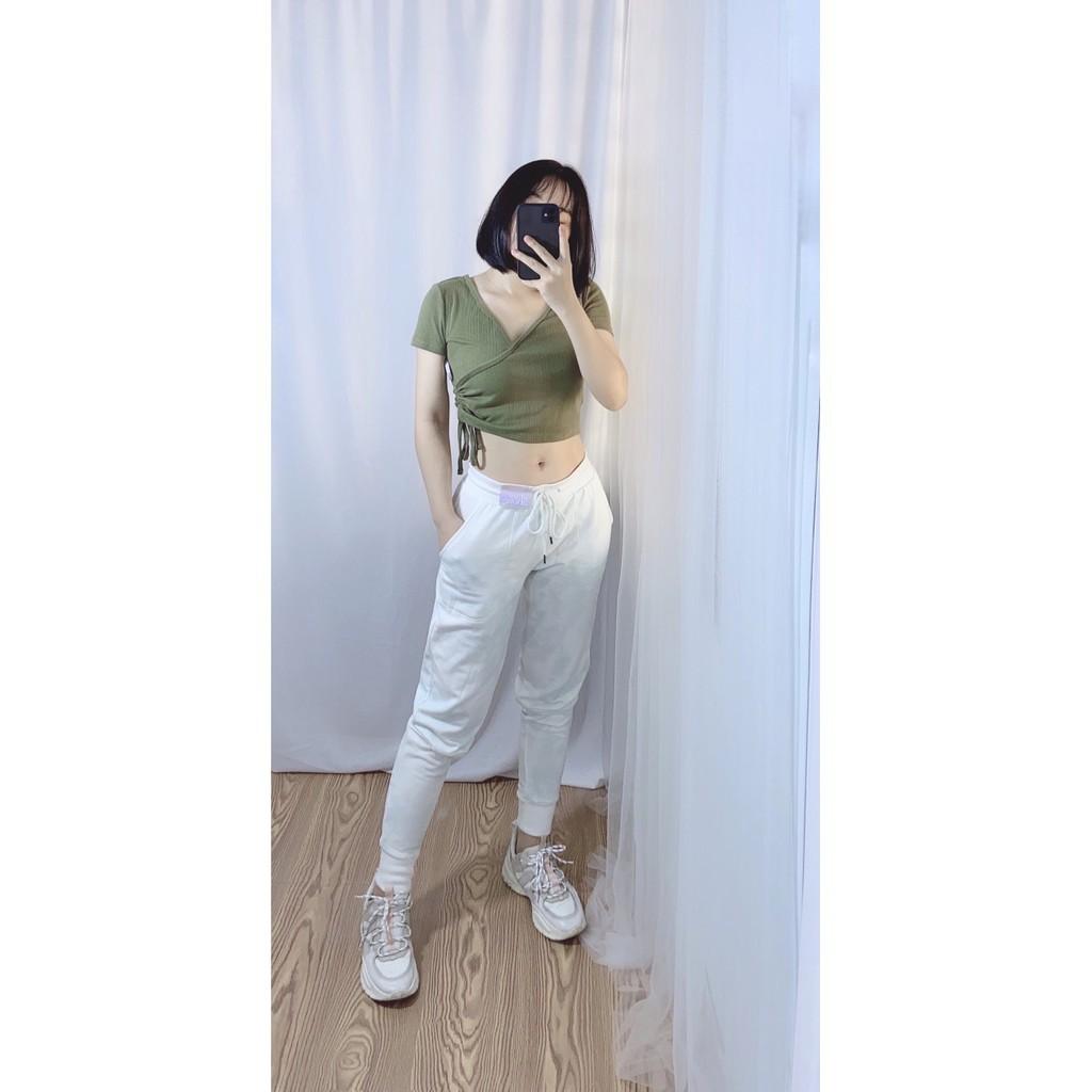 Quần jogger nữ Star Above dư xịn siêu đẹp chất nỉ bông mềm mướt form quần thời trang cá tính XanhHouse