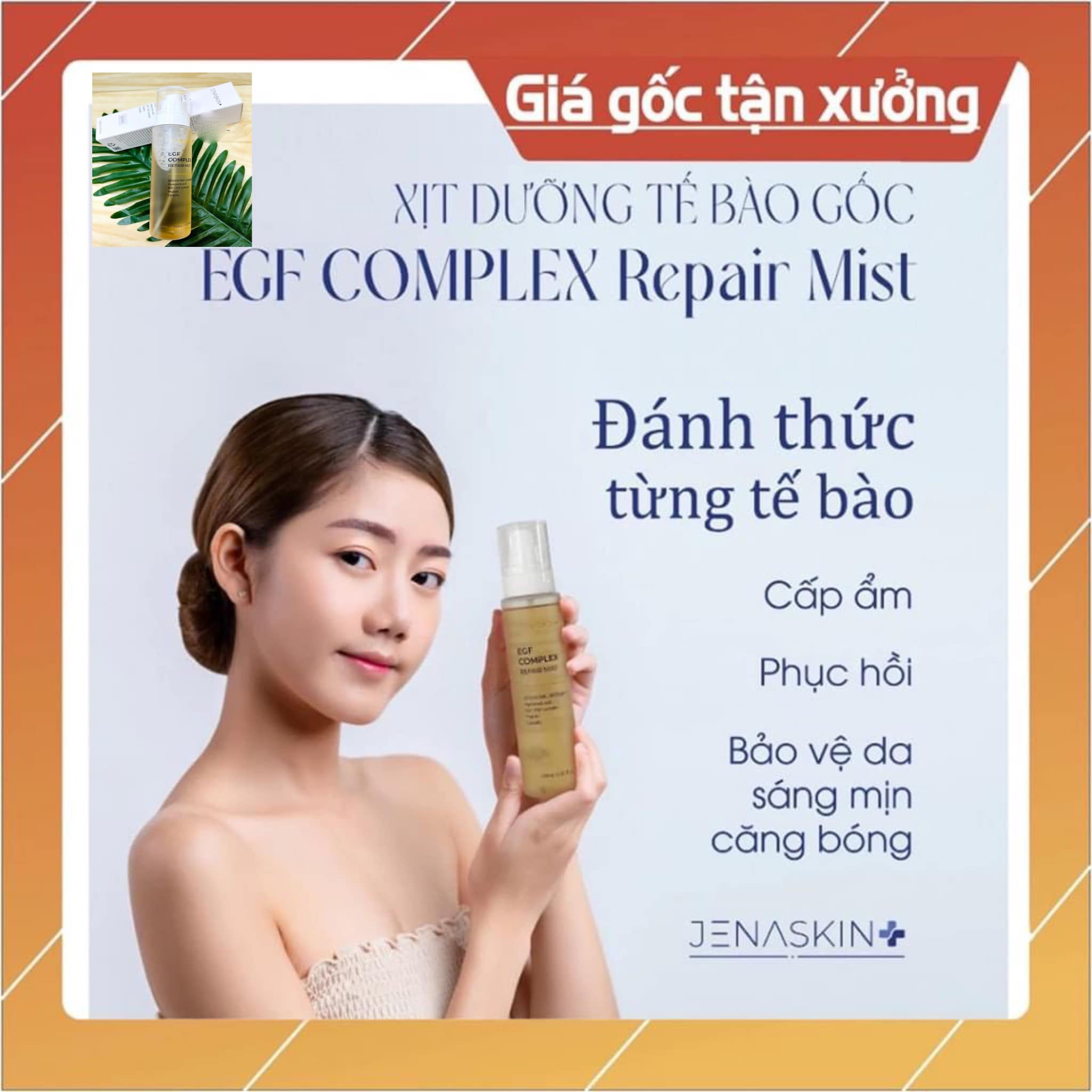 Xịt Khoáng Tế Bào Gốc - Xịt Dưỡng Ẩm, Cấp Nước Và Dịu Da Jenaskin EGF Complex Repair Mist 150ml