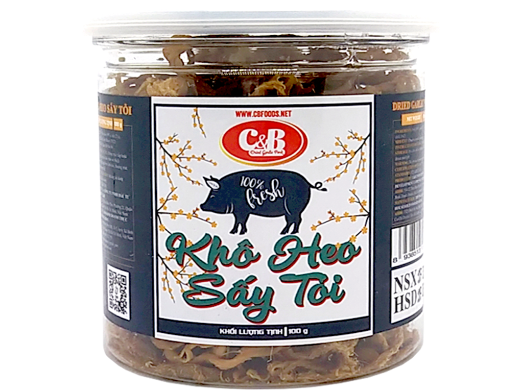 Khô Heo Sấy Tỏi C&B Hộp 100 Gram