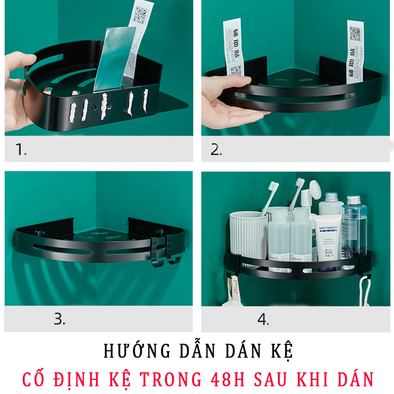 Kệ góc nhà tắm để dầu gội mỹ phẩm phong cách hiện đại