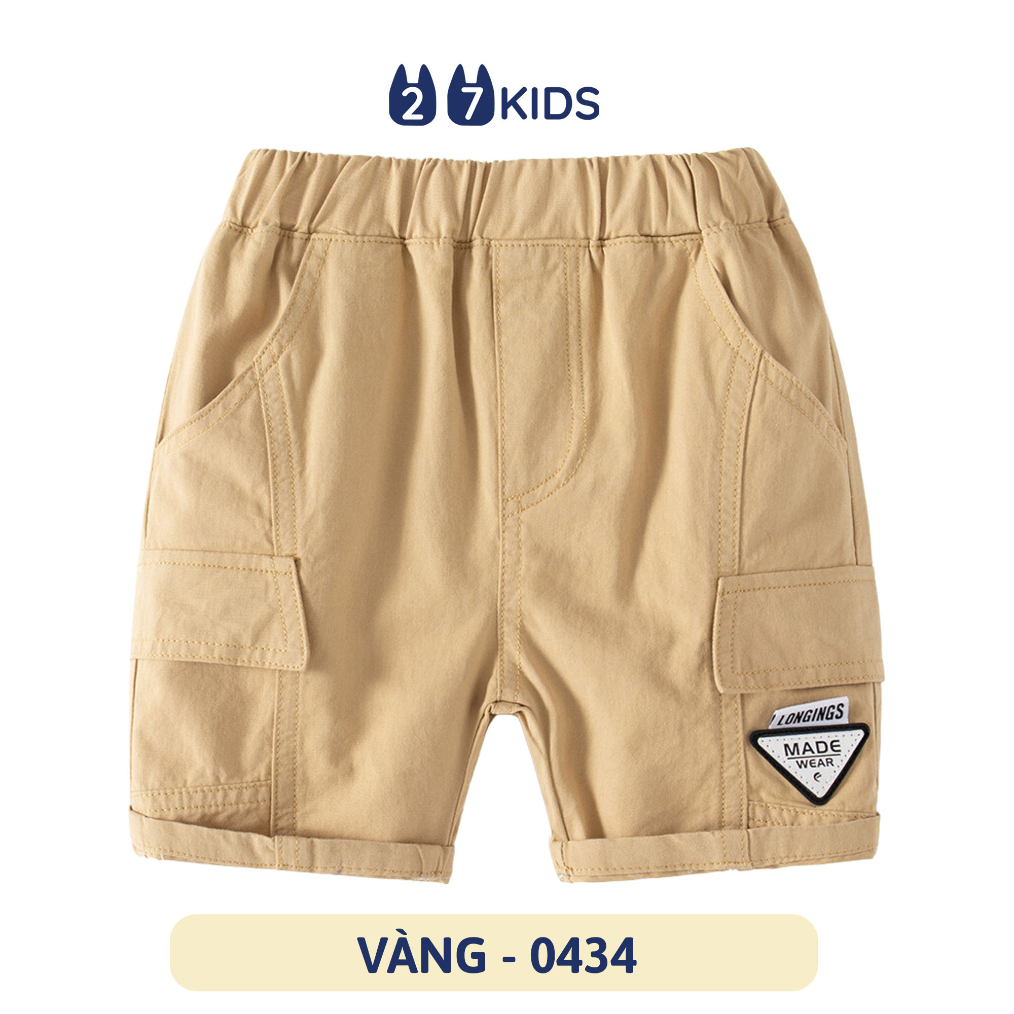 Quần short Kaki ống côn bé trai 27Kids WELLKIDS Quần đùi nam cho trẻ từ 2-10 tuổi BSKK1