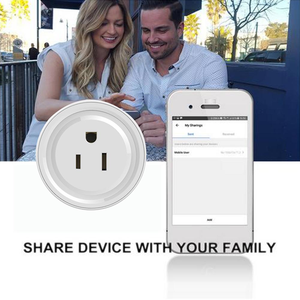 Tuya Wifi Intelligent Socket Remote Control WiFi Plug Wireless Remote Voice Control Timer Smartplug Compatible with