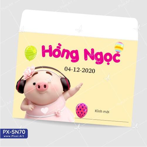 Thiệp thôi nôi – sinh nhật theo yêu cầu Pluxi
