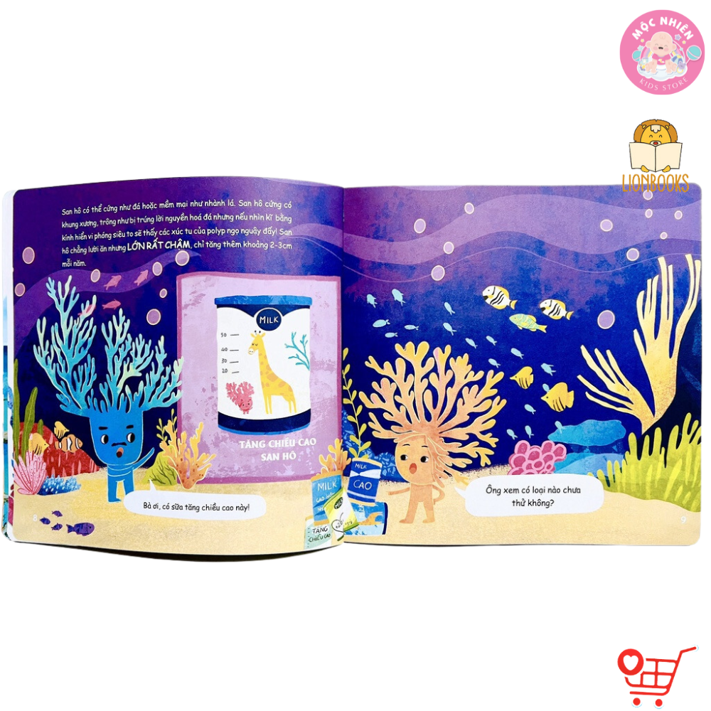 Sách thiếu nhi - Bật Mí Tí Ti - Thế Giới Diệu Kì - Rùa Biển San Hô - LionBooks