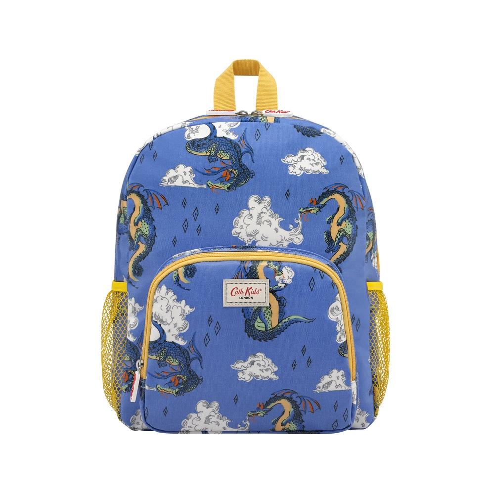 Cath Kidston - Ba lô cho bé /Kids Classic Large Backpack with Mesh Pocket - Peace Dragon - Blue