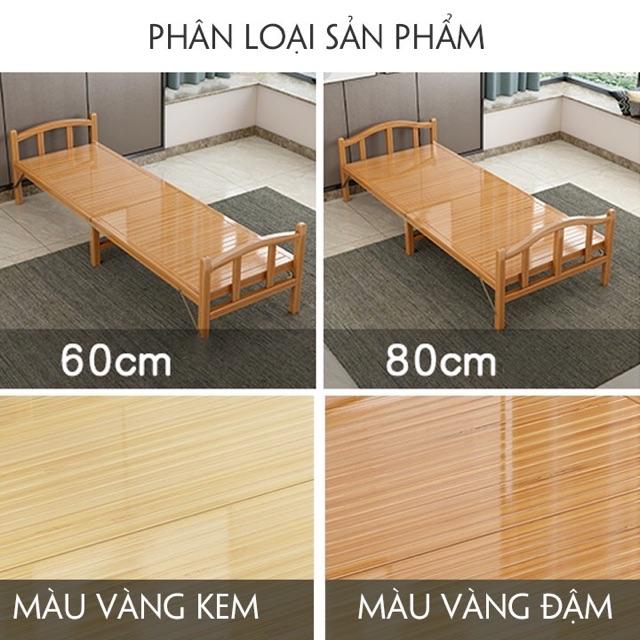 Giường Tre Gấp Gọn, Giường xếp Văn Phòng Đa Năng Cỡ 80Cm