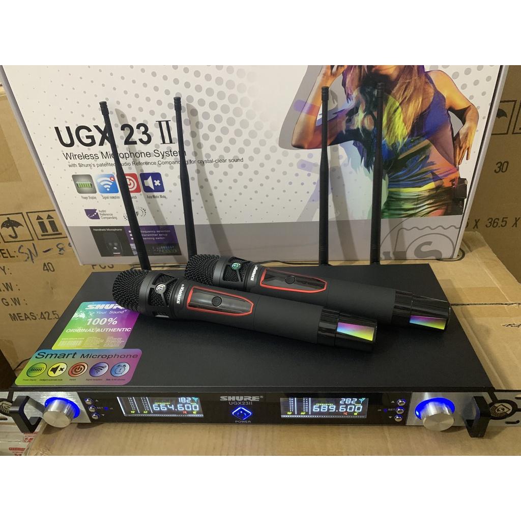 Micro karaoke không dây UGX23ii phiên bản 2020 hàng chuẩn 4 râu- hát karaoke - chất lượng âm thanh chân thực